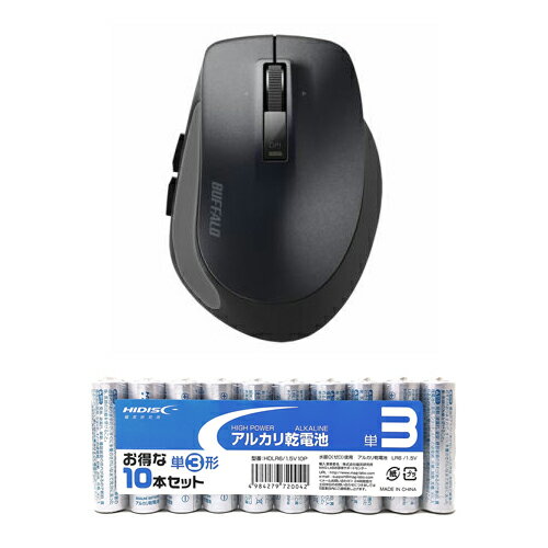 BUFFALO obt@[ PremiumFit}EX Bluetooth3.0/BlueLEDw/É/5{^/XN[/STCY ubN + AJdr P3`10{pbNZbg BSMBB500SBK+HDLR6/1.5V10P