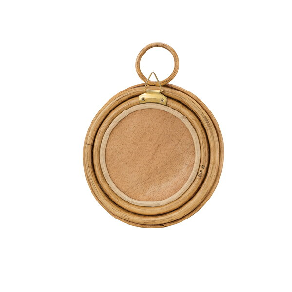 鏡 壁掛け ラタン 壁掛 コンパクト ウォールミラー ミラー かがみ カガミ レトロ アンティーク レトロ モダンヨーロピアン おしゃれ [2]