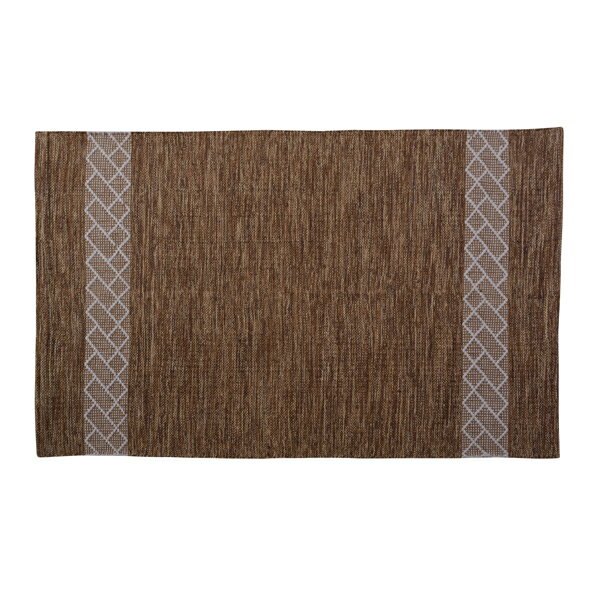 ラグ マット フロアマット 190x130cm 柄 コットン 綿 じゅうたん リビングラグ デザイン 絨毯 センターラグ ラグマット ブラウン 高級感 シンプル 北欧 ラグカーペット おしゃれ
