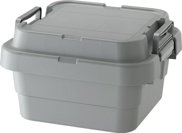 トランクカーゴS蓋 18L LOW TYPE グレー コンテナボックス トランクボックス キッチン収納 収納用品 収納家具 収納ケース プラスチック アウトドア 車載 積み重ね 押し入れ収納 クローゼット
