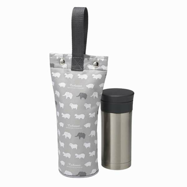 マグボトルカバーボタン式350mL用 アニマル グレー 【× 10個】