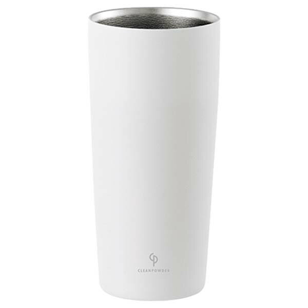 クリーンパウダー 真空二重タンブラー 630mL ホワイト 保温 保冷 コップ ビールグラス ビアグラス