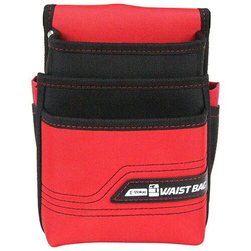 E−Value・腰袋3段レッド・EWB−3D−RD