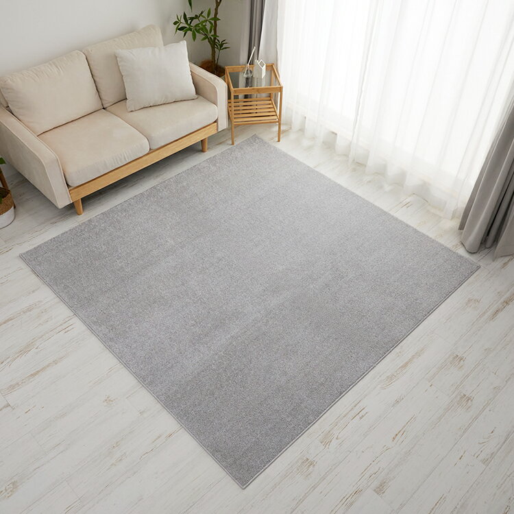 乐天商城 - ラグカーペット 130x190cm グレー オアシス2 ラグマット 無地 シンプル 洗える 冷感 すべり止め 防ダニ 抗菌・防臭 低ホルムアルデヒド ホットカーペットカバー 床暖房対応 ひんやり 涼感 オールシーズン 一年中 リビング 春夏 ナイロン 長方形