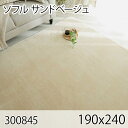ソフル 190cmx240cm サンドベージュ ラグ マット リビングラグ すべり止め加工 洗える 撥水 低反発ウレタン オールシーズン おしゃれ ホットカーペット 床暖房 高級感(3)