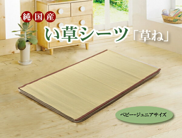 送料無料 い草 敷きパッド い草シーツ ネゴザ 国産 草ね 汗取りP 約70×120cm ベビー ジュニア 赤ちゃん キッズ 畳み ねござ 寝ござ い草寝ござ 寝茣蓙 ネゴザ 和風 涼感 ひんやり 敷きパッド 敷パッド い草マット おしゃれ