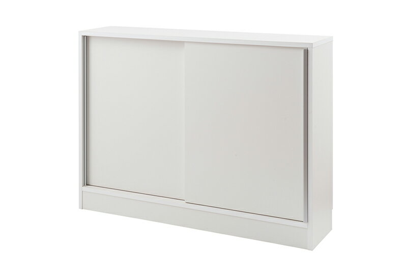 送料無料 カウンター下収納 幅120cm 引戸 引き戸 キャビネット 電話台 FAX台 小物収納 食器収納 ホワイト キッチン リビング 北欧 コンパクト スリム 日本製 完成品 おしゃれ 壁面収納 システム収納(3)