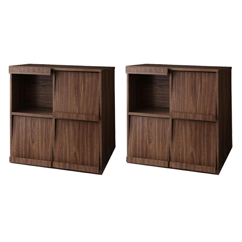 送料無料 フラップチェスト Cセット【フラップチェスト×2個】 2列2段 幅80cm 扉付 シンプル モダン リビング ヌクスフラップラック ディスプレイラック...