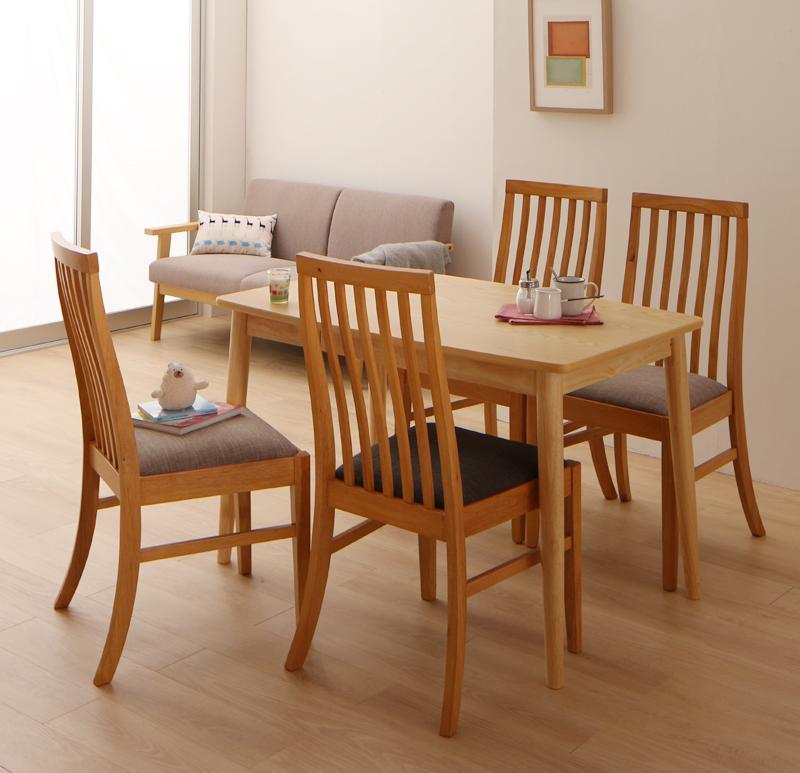 ファミリー向け タモ材 ハイバックチェア ダイニング Uranus ウラノス 5点セット(テーブル+チェア4脚) W115