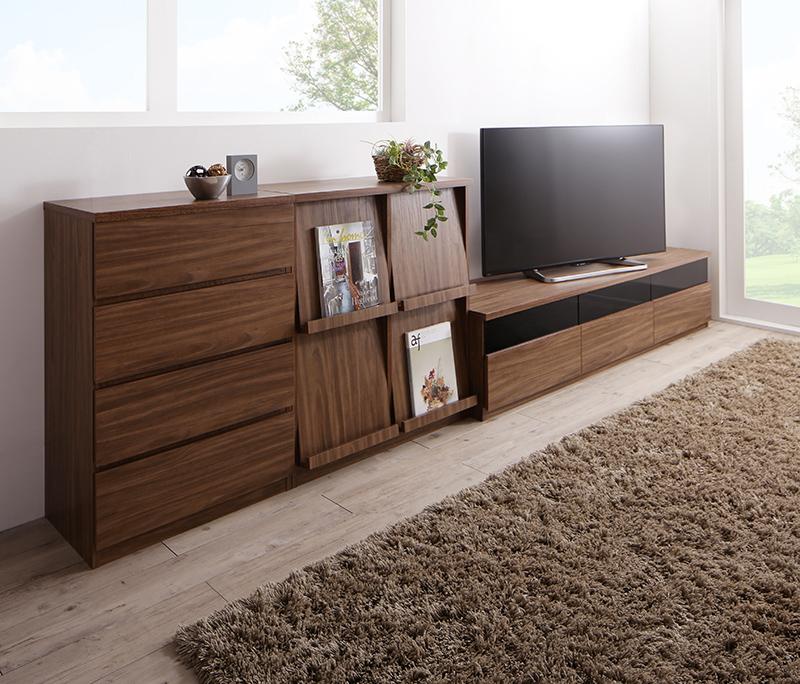 リビングボードが選べるテレビ台シリーズ TV-line テレビライン 3点セット(テレビボード+チェスト+フラップチェスト) 幅180