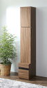 【送料無料】 キャビネットのみ 木扉 幅30cm 奥行き45cm 高さ180cm Glass line グラスライン 木製 隙間 壁面収納 北欧 ウォルナットブ...
