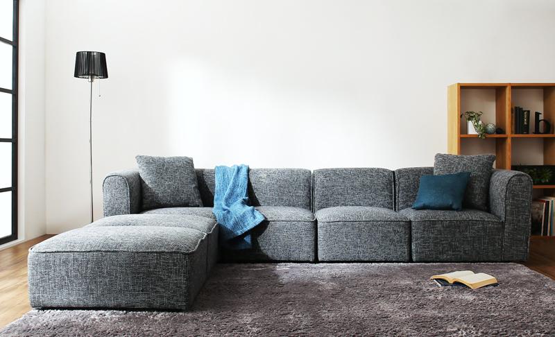 楽天家具のショウエイ送料無料 ワイドローソファ Lowel ローウェル ソファ＆オットマンセット スタンダード肘 3P ソファ ソファー ローソファー ロースタイル ロータイプ シンプル おしゃれ ベーシック グレー キャメル ソファー