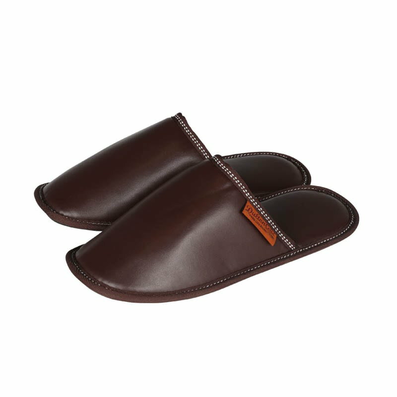 PU SLIPPERS EV MEN/BROWN PU スリッパ EV メン DULTON ダルトン おしゃれ 袋付き ルームシューズ 来客用 入院用 参観日 インテリア アンティーク