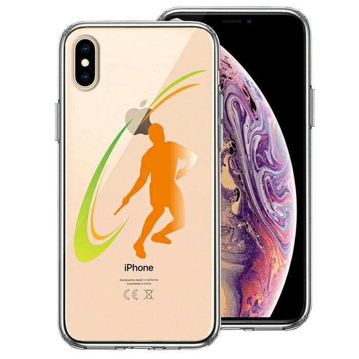 単品 iPhoneX iPhoneXS 側面ソフト 背面ハード ハイブリッド クリア ケース 卓球