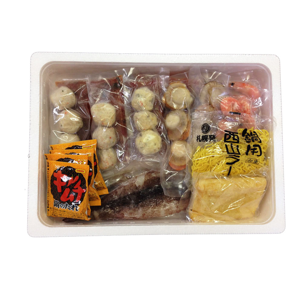 北海道 海鮮キムチ鍋 Cセット (白菜キムチ400g、各種具材) 3