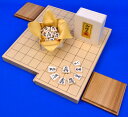 将棋セット　新桂1寸スライド将棋盤セット(将棋駒白椿中彫駒)