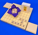 将棋セット　ヒバ1寸卓上将棋盤セット(将棋駒黄楊錦旗彫駒)