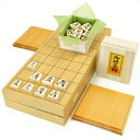 木製将棋セット 新桂10号折将棋盤セット(木製将棋駒樺材優良押し駒・折将棋盤用駒台)