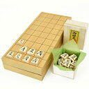 木製将棋セット 新桂10号折将棋盤セット(将棋駒優良押し駒)※不織布付き
