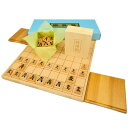 木製将棋セット 新桂6号折将棋盤セット(木製普及将棋駒※不織布付・折将棋盤用駒台・将棋のルールと駒の動かし方用紙・紙製将棋盤)