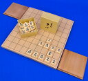 将棋セット　新桂5号折将棋盤セット(プラ将棋駒歩心※裏朱字・駒台)