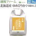 【新潟 越後ファーム】 【5kg】 【出荷直前精米】 北海道産ゆめぴりか 雪蔵貯蔵 5kg×1 今摺り米 道産米 美味しい米 白米 お取り寄せグルメ 母の日 父の日 敬老の日 お中元 お歳暮 内祝 お祝い ギフト 百貨店ブランド 米穀専門店 精米所から直送 送料無料 令和4年度産米