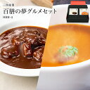 【大分 三洋産業】 百膳の夢グルメ 名物ビーフシチュー 車海老クリームスープ 2種セット 各2袋 九州グルメ 国内加工 お取り寄せグルメ 冷凍 プロトン凍結 別...