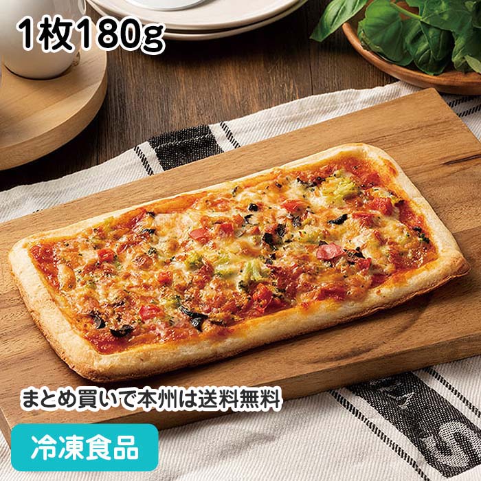 ローマ風角ミックスピッツァ 1枚180g 23084(冷凍食品 業務用 おかず 総菜 お弁当 ローマ 長方形 サクッと 食感 ピザ)