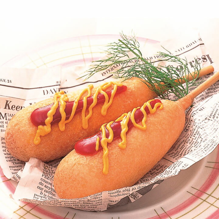 アメリカンドック80 80g×50本入 18783(冷凍食品 業務用 おかず 総菜 お弁当 洋風料理 イベント 洋食 学園祭 ケース販売)のサムネイル