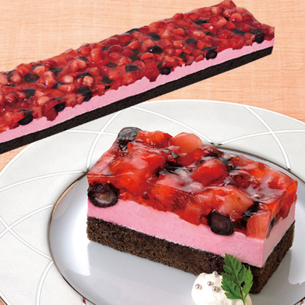 フリーカットケーキ ダブルベリー 495g(カットなし) 13469(冷凍食品 ラズベリー いちご 苺 果肉 ブルーベリー 華やか 彩り ケーキ 洋菓子 スイーツ おやつ 自然解凍 簡単 便利 調理 短縮 時短)