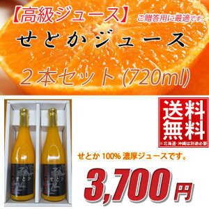 【厳選】高級柑橘　せとかジュース2本セット