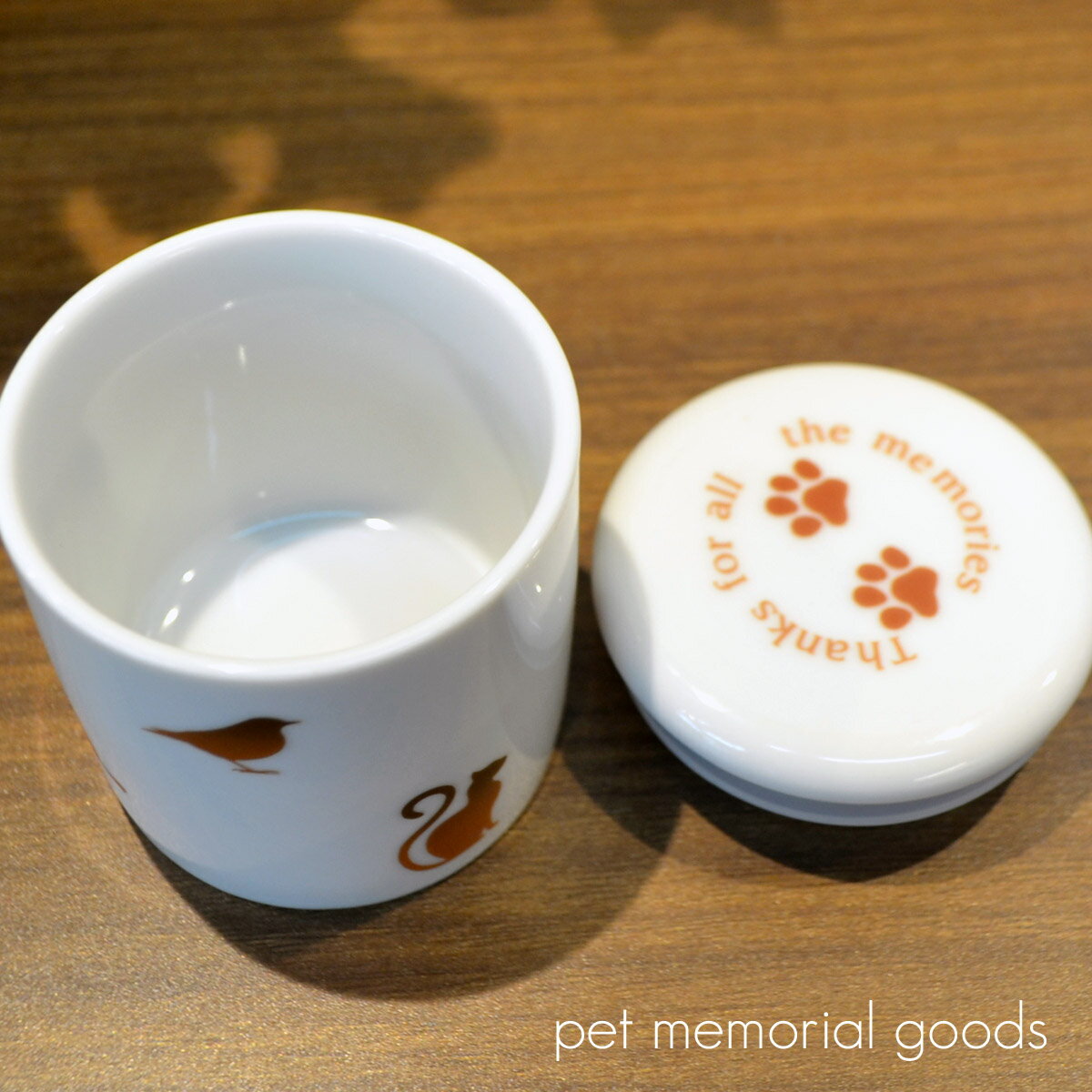 シリコンパッキン付きミニ骨壺 2寸 直径6cm×高さ6.8cm ペット アニマル柄分骨つぼ 033 かわいい 手元供養 陶器製 ペットメモリアルグッズ 3