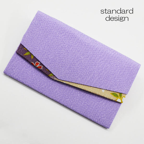 念珠ケース Sサイズ 数珠ケース 数珠袋 169 藤 ふじいろ ちりめん 二重ポケット マグネット式ボタン 花柄