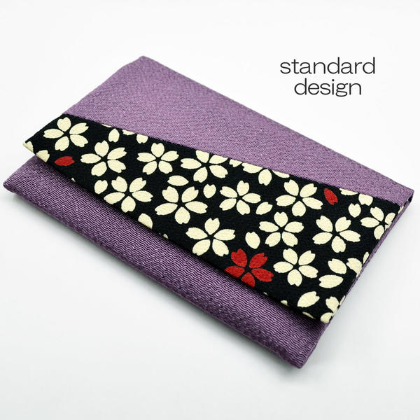 念珠ケース Sサイズ 創価学会数珠ケース 数珠袋 131 パープル (さくら柄) ちりめん 創価学会用 SGI SOKA