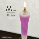 Mサイズ 020 半透明 フロストガラス 液体微煙オイルろうそく本体 高さ18cm 2本セット 液体ロウソク 永遠とわTHOWHA ローソク 仏壇 和ろうそく型