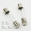 楽天正宗堂 syosyudoヒューズ2個入り【大】サイズ 直径6.4mm 長さ30mm お仏壇用 定格サイズ 電流 2A 電圧 125V ガラス管ヒューズ スイッチボックス用