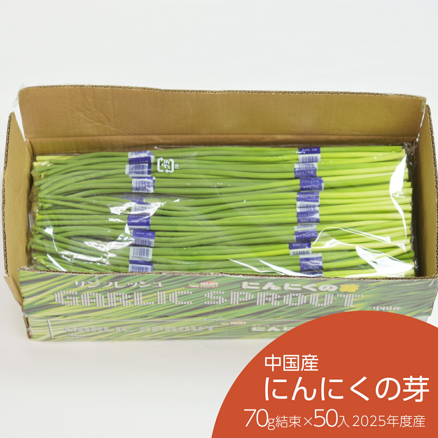 にんにくの芽 70g結束×50入れ（1ケース） 中国産