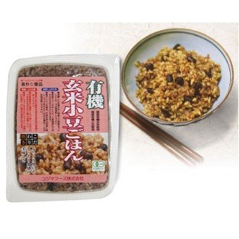 コジマフーズ 有機玄米小豆ごはん レトルト 食物繊維 ポリフェノール 160g×20個セットまとめ買い送料無料