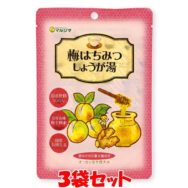 マルシマ 梅はちみつしょうが湯 生姜 生姜湯 梅 はちみつ ショウガオール 60g(12g×5包)×3袋セット ゆう..