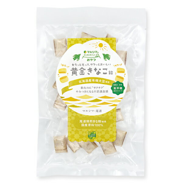 マルシマ 黄金きなこ飴 国産原料100％ きな粉 80g(個包装込み)のサムネイル