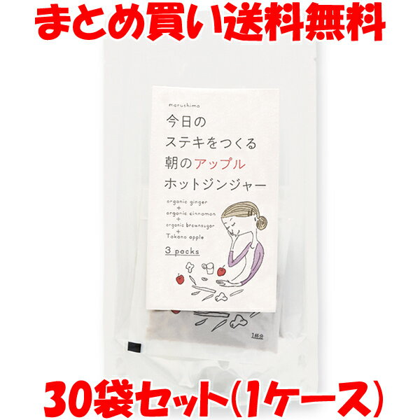 マルシマ 朝のアップルホットジンジャー 36g(12g×3)×30袋セット(1ケース) まとめ買い送料無料