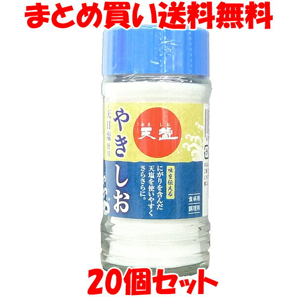天塩 やきしお 天日塩 焼塩 にがり 卓上用 小ビン入 100g×20個セットまとめ買い送料無料