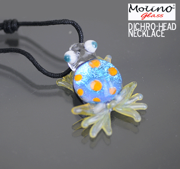 [代引き以外で送料無料]MOLINO　Glass Necklace　ダイクロ/FROG