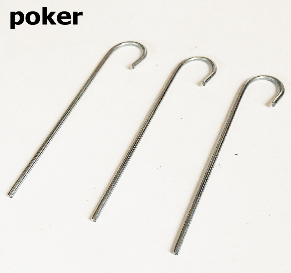 [送料無料メール便] ポーカー 90mm 3本セット