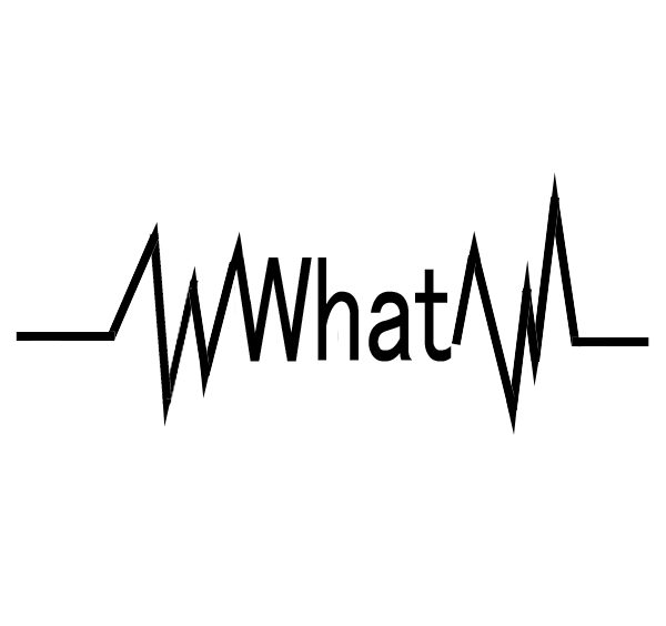 ★送料無料メール便★ステンシルdeタトゥー/心電図　What(何）　W:13cm