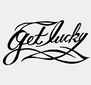 【エアブラシ　ボディージュエリー　ヘナタトゥー用ステンシル】get lucky. （幸運を得る）　W:10cm