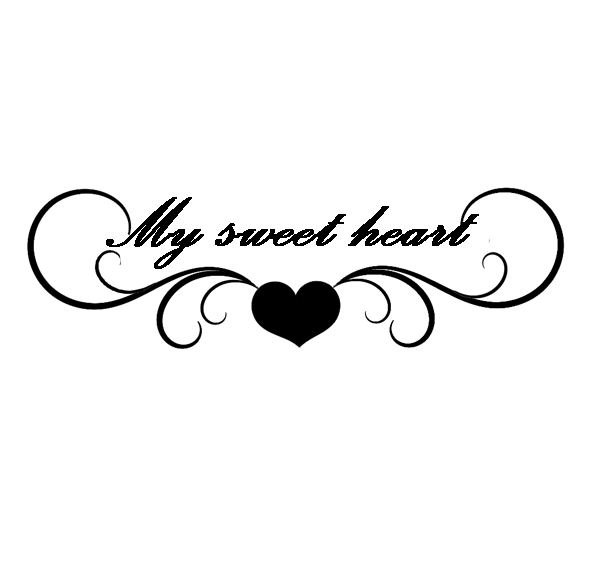 【エアブラシ　ボディージュエリー　ヘナタトゥー用ステンシル】my sweet heart （マイ　スゥイート　ハート）　W:18…
