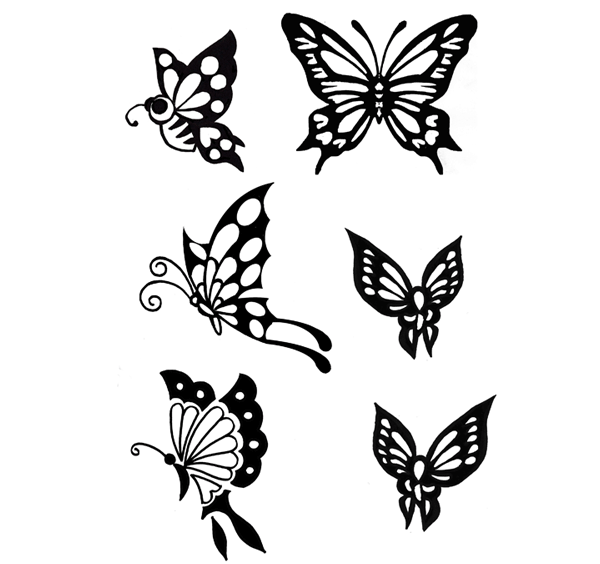 楽天湘南堂POP・BOX【お得なA4シートセット、アプリケーションフィルム付き】ステンシル/蝶　A4シート