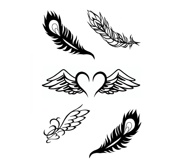 楽天湘南堂POP・BOX【お得なA4シートセット、アプリケーションフィルム付き】ステンシル/羽　A4シート