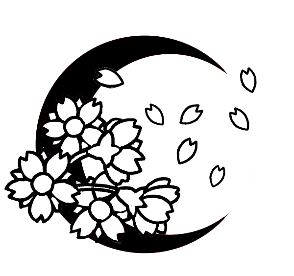 ★送料無料メール便★ステンシルdeタトゥー/夜桜　W12cm